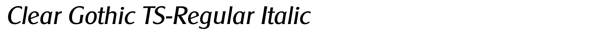 Clear Gothic TS-Regular Italic image